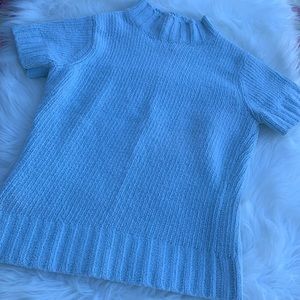 Cute chenille mock sweater baby blue Vintage y2k 90s 2000’s High Sierra